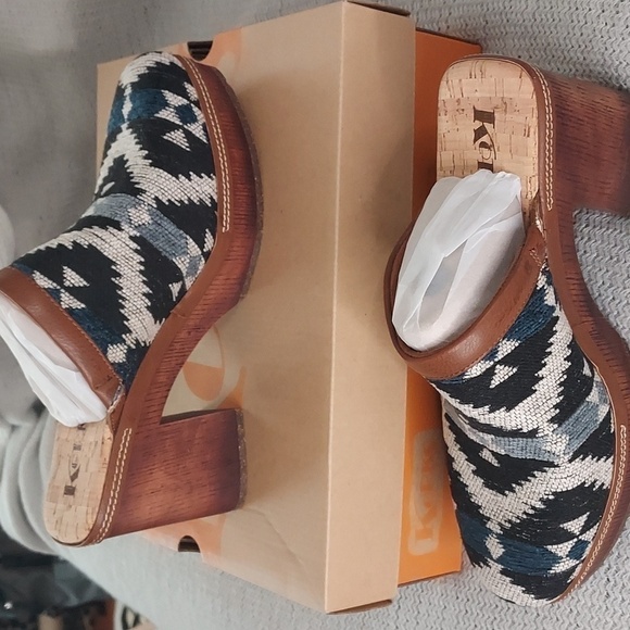 Korks By Kork-Ease Lori Blue Woven Clogs Size 10 NIB - Picture 6 of 14